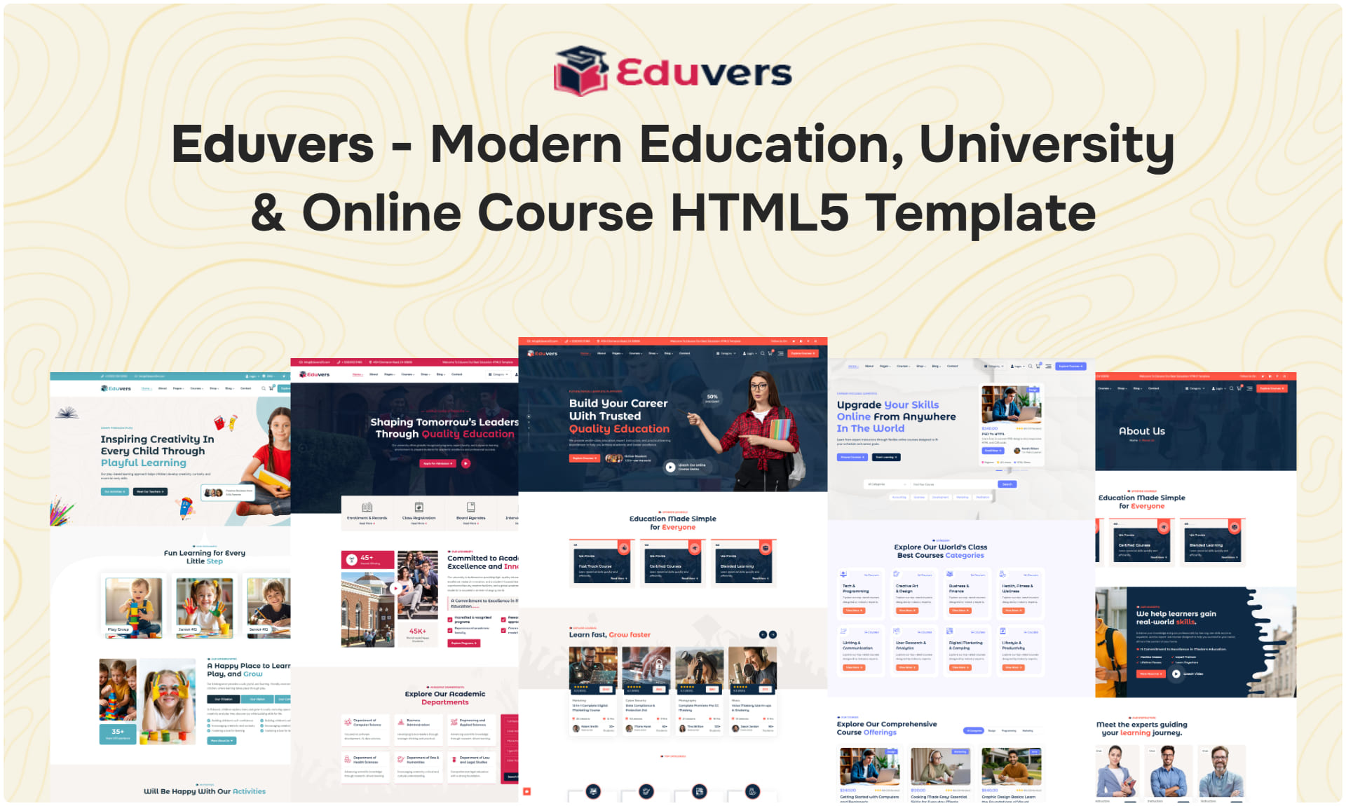 Eduvers – Modern Education, University & Online Course HTML5 Template