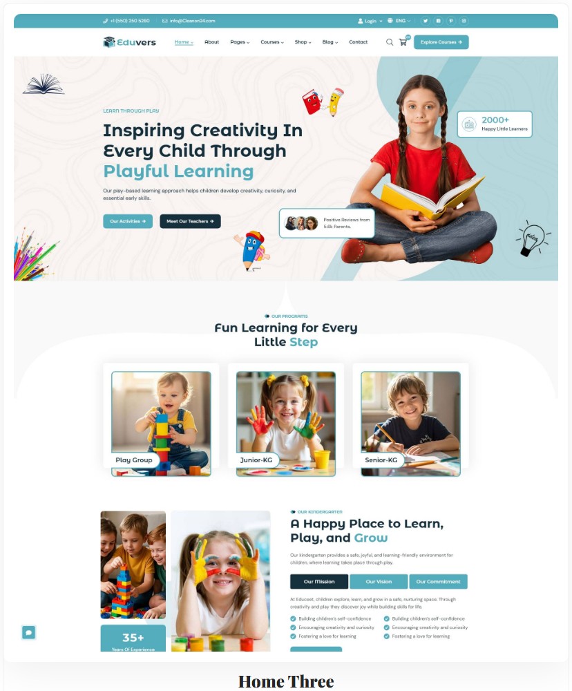 Eduvers – Modern Education, University & Online Course HTML5 Template
