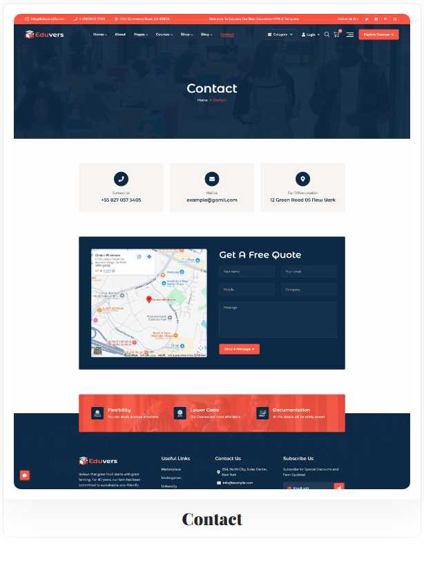 Eduvers – Modern Education, University & Online Course HTML5 Template