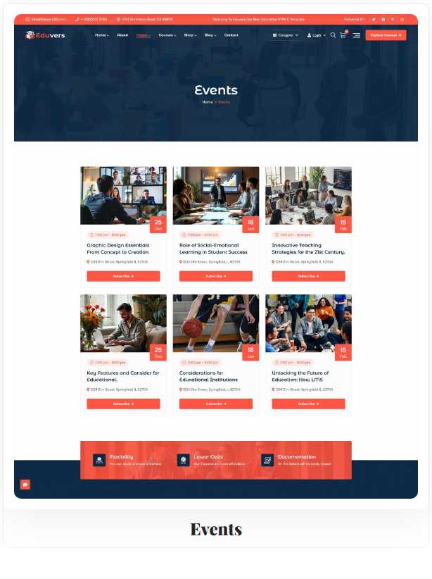 Eduvers – Modern Education, University & Online Course HTML5 Template