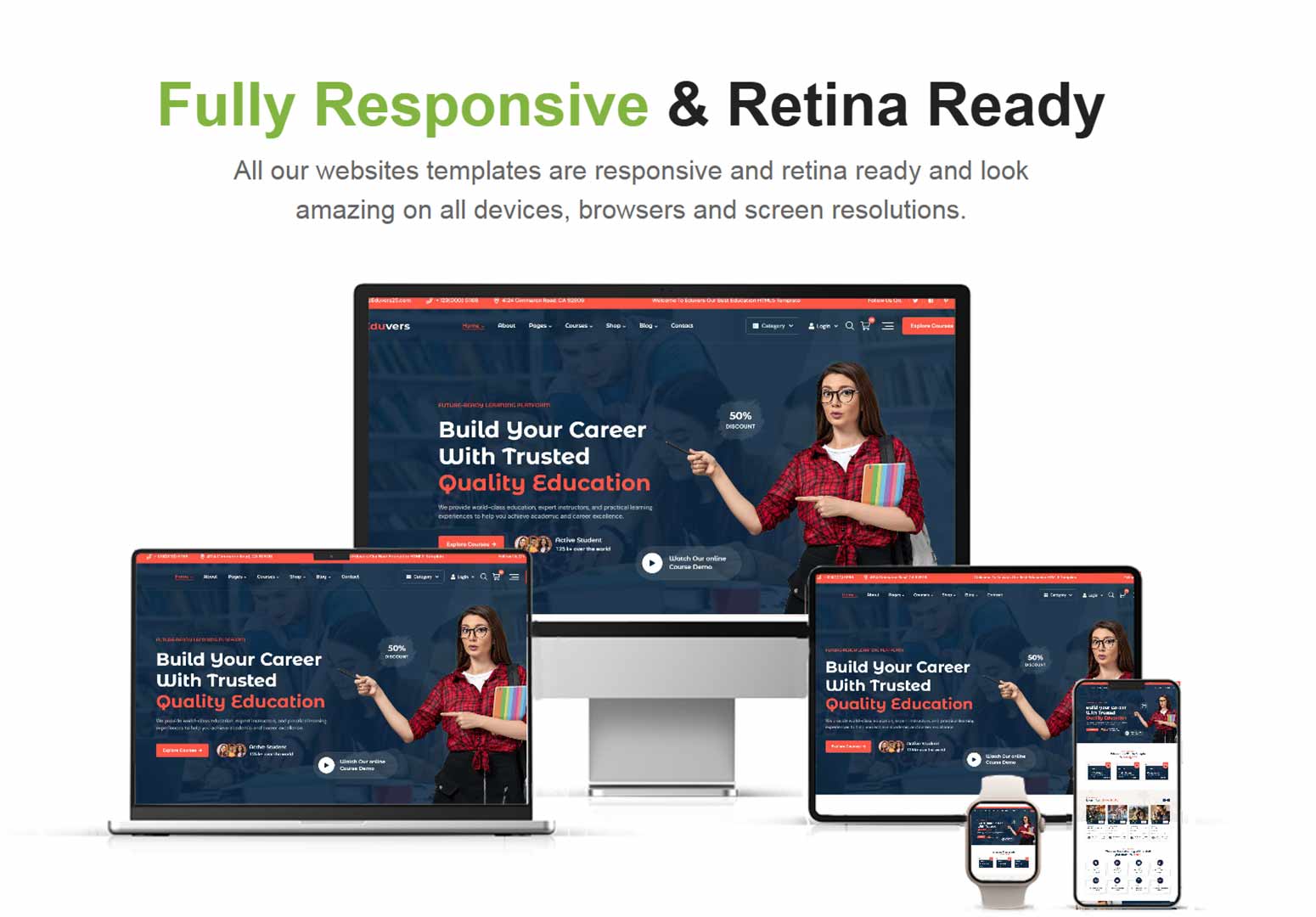 Eduvers – Modern Education, University & Online Course HTML5 Template